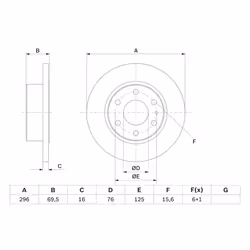 Disque de frein BOSCH 0 986 479 638, 1 pièce - Vue supplémentaire 5