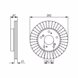 Disque de frein BOSCH 0 986 479 687 avant, ventilé, 1 pièce - Vue supplémentaire 7