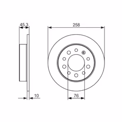 Disque de frein BOSCH 0 986 479 697 arrière, plein, 1 pièce - Vue supplémentaire 7