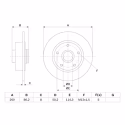 Disque de frein BOSCH 0 986 479 708 arrière, plein, 1 pièce - Vue supplémentaire 7