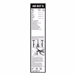 Balai d'essuie-glace BOSCH 3 397 009 777, Aerotwin Retrofit AR657S, 650mm, 2 pièce - Vue supplémentaire 7