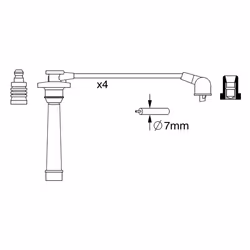Kit de câbles d'allumage BOSCH 0 986 357 272 - Vue supplémentaire 5