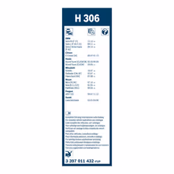 Balai d'essuie-glace BOSCH 3 397 011 432, Twin H306, 300mm, Arrière, 1 pièce - Vue supplémentaire 6