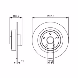 Disque de frein BOSCH 0 986 479 724 arrière, plein, 1 pièce - Vue supplémentaire 5