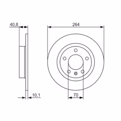 Disque de frein BOSCH 0 986 479 715 arrière, plein, 1 pièce - Vue supplémentaire 7