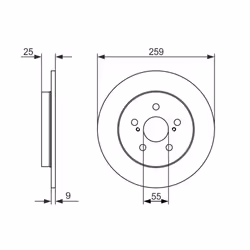 Disque de frein BOSCH 0 986 479 721 arrière, plein, 1 pièce