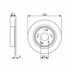 Disque de frein BOSCH 0 986 479 738 arrière, plein, 1 pièce - Vue supplémentaire 7