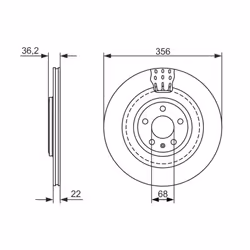 Disque de frein BOSCH 0 986 479 749 arrière, ventilé, à haute teneur en carbone, 1 pièce - Vue supplémentaire 7