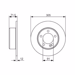 Disque de frein BOSCH 0 986 479 714 arrière, plein, à haute teneur en carbone, 1 pièce - Vue supplémentaire 7