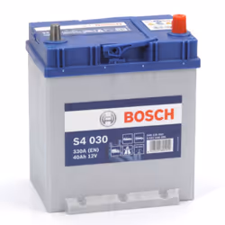 Bosch S4 030, Sealed Lead Acid (VRLA), 40 Ah, 12 V, 330 A, Voiture, Bleu, Gris