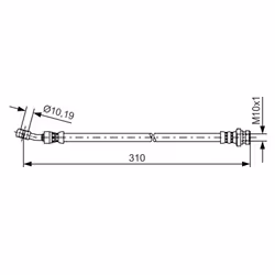 Flexible de frein BOSCH 1 987 481 417, gauche