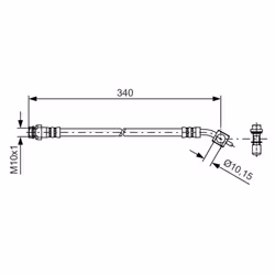 Flexible de frein BOSCH 1 987 481 424, gauche