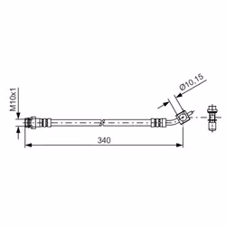 Flexible de frein BOSCH 1 987 481 423, droite