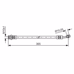 Flexible de frein BOSCH 1 987 481 456