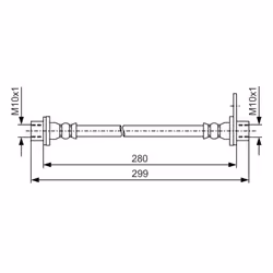 Flexible de frein BOSCH 1 987 481 440, gauche