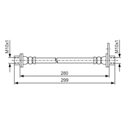 Flexible de frein BOSCH 1 987 481 440, gauche