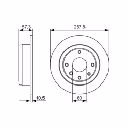 Disque de frein BOSCH 0 986 479 985 arrière, plein, 1 pièce - Vue supplémentaire 7