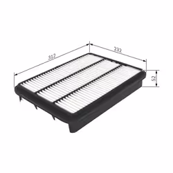 Filtre à air BOSCH F 026 400 225 - Vue supplémentaire 7