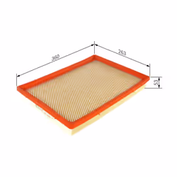 Filtre à air BOSCH F 026 400 266 - Vue supplémentaire 6