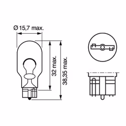 Ampoule secondaire BOSCH Pure Light 12V, 21W, 10 pièce - Vue supplémentaire 6