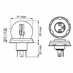 Ampoule secondaire BOSCH R2 Pure Light 12V, 45/40W, 1 pièce - Vue supplémentaire 7