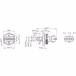 Capteur, pression de carburant BOSCH 0 261 545 053 - Vue supplémentaire 6