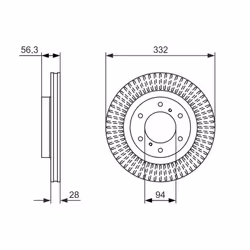 Disque de frein BOSCH 0 986 479 782 avant, ventilé, 1 pièce - Vue supplémentaire 7