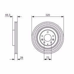 Disque de frein BOSCH 0 986 479 795 avant, ventilé, 1 pièce - Vue supplémentaire 7