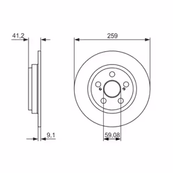 Disque de frein BOSCH 0 986 479 766 arrière, plein, à haute teneur en carbone, 1 pièce