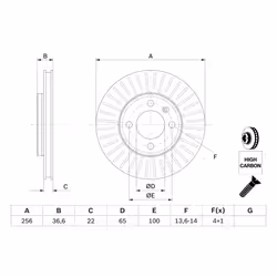 Disque de frein BOSCH 0 986 479 776 avant, ventilé, à haute teneur en carbone, 1 pièce - Vue supplémentaire 7