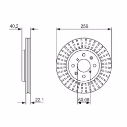 Disque de frein BOSCH 0 986 479 788 avant, ventilé, à haute teneur en carbone, 1 pièce - Vue supplémentaire 7