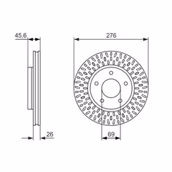 Disque de frein BOSCH 0 986 479 783 avant, ventilé, 1 pièce