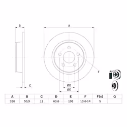 Disque de frein BOSCH 0 986 479 762 arrière, plein, 1 pièce - Vue supplémentaire 7