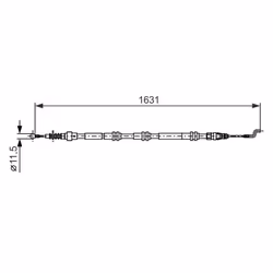 Câble de frein à main BOSCH 1 987 482 376