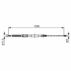 Câble de frein à main BOSCH 1 987 482 379