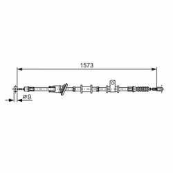 Câble de frein à main BOSCH 1 987 482 399 gauche