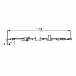Câble de frein à main BOSCH 1 987 482 400 droite