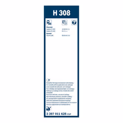 Balai d'essuie-glace BOSCH 3 397 011 628, Eco H308, 300mm, Arrière, 1 pièce - Vue supplémentaire 6