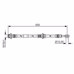 Flexible de frein BOSCH 1 987 481 476, droite