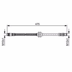 Flexible de frein BOSCH 1 987 481 496
