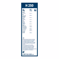 Balai d'essuie-glace BOSCH 3 397 011 629, Twin H250, 250mm, Arrière, 1 pièce - Vue supplémentaire 6