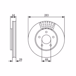 Disque de frein BOSCH 0 986 479 091 avant, ventilé, 1 pièce - Vue supplémentaire 5