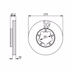 Disque de frein BOSCH 0 986 479 136 - Vue supplémentaire 5