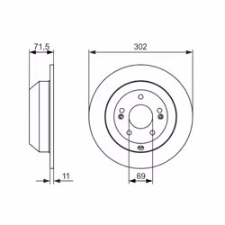 Disque de frein BOSCH 0 986 479 081 arrière, plein, à haute teneur en carbone, 1 pièce - Vue supplémentaire 7