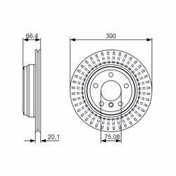 Disque de frein BOSCH 0 986 479 045 arrière, ventilé, à haute teneur en carbone, 1 pièce - Vue supplémentaire 7