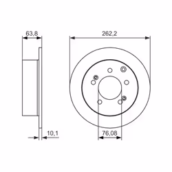 Disque de frein BOSCH 0 986 479 061 arrière, plein, 1 pièce - Vue supplémentaire 5