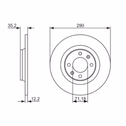 Disque de frein BOSCH 0 986 479 118 arrière, plein, à haute teneur en carbone, 1 pièce - Vue supplémentaire 7