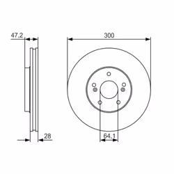 Disque de frein BOSCH 0 986 479 R47 - Vue supplémentaire 2