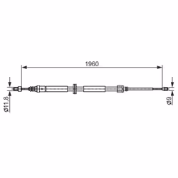 Câble de frein à main BOSCH 1 987 482 432