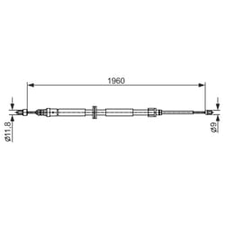 Câble de frein à main BOSCH 1 987 482 432